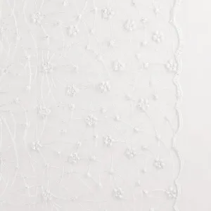 Embroidered Mesh With Sequins - BRIGITTE - 018 - White