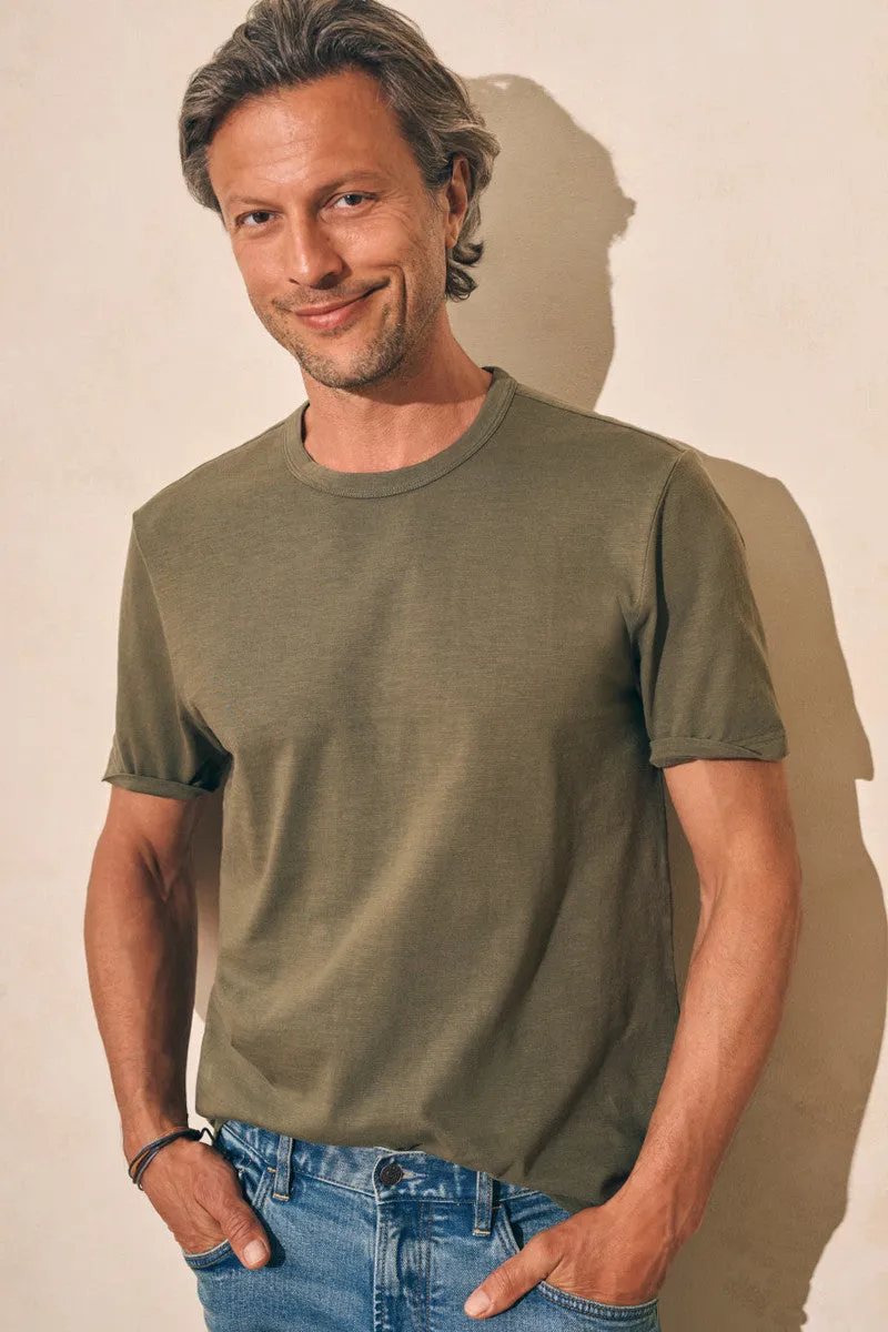 Faherty Sunwashed Tee in Olive