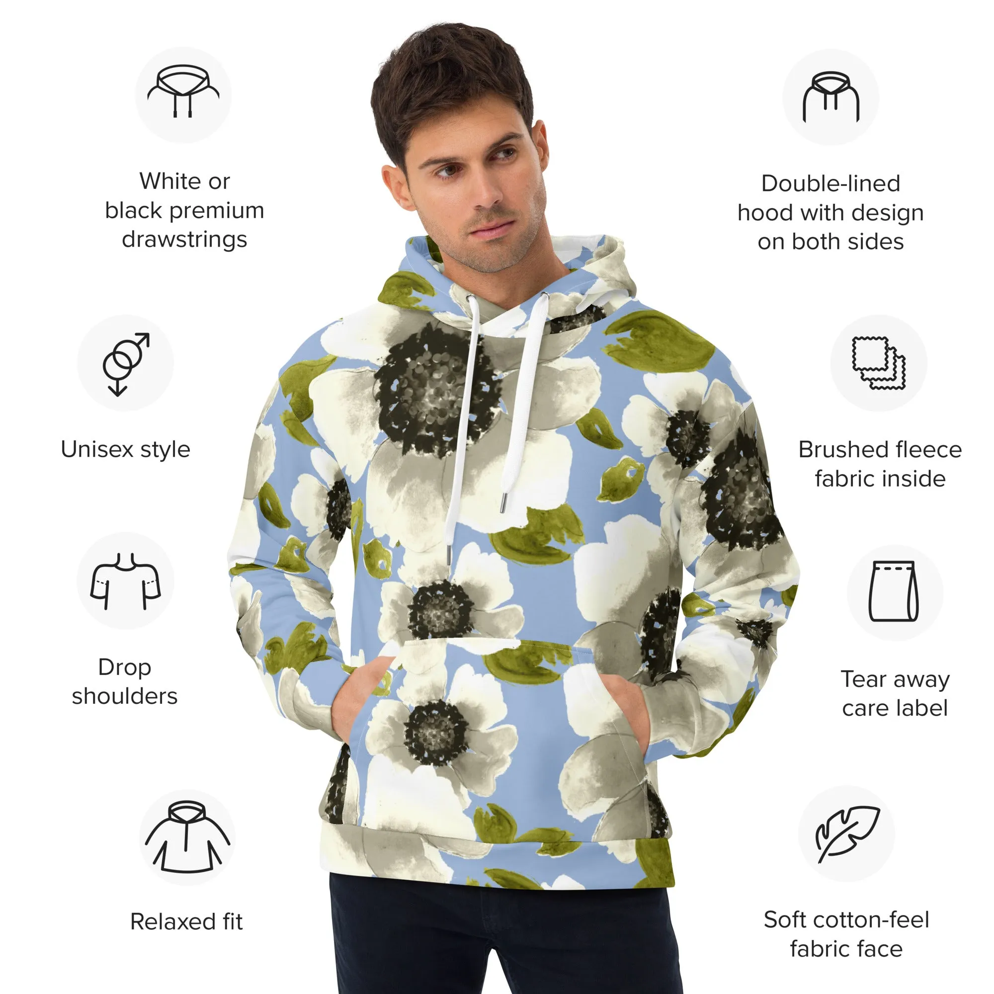 Floral Hoodie (Glamourange Spring Best Hoodies Collection - Flower Hoodies Print 0019)