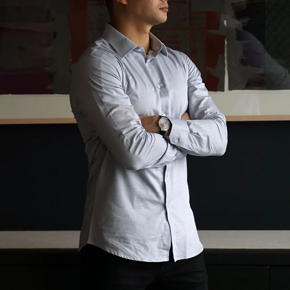 Gray Patterned Dress Shirt | The Sudoku
