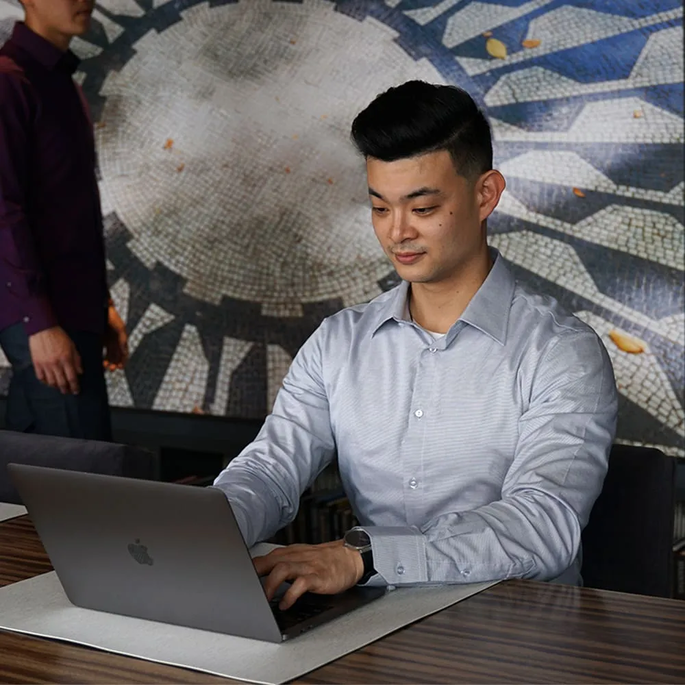 Gray Patterned Dress Shirt | The Sudoku