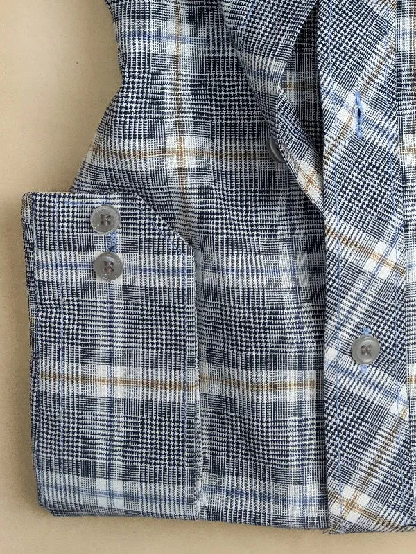Grey Checks Formal Dress Shirt For Men MFS86