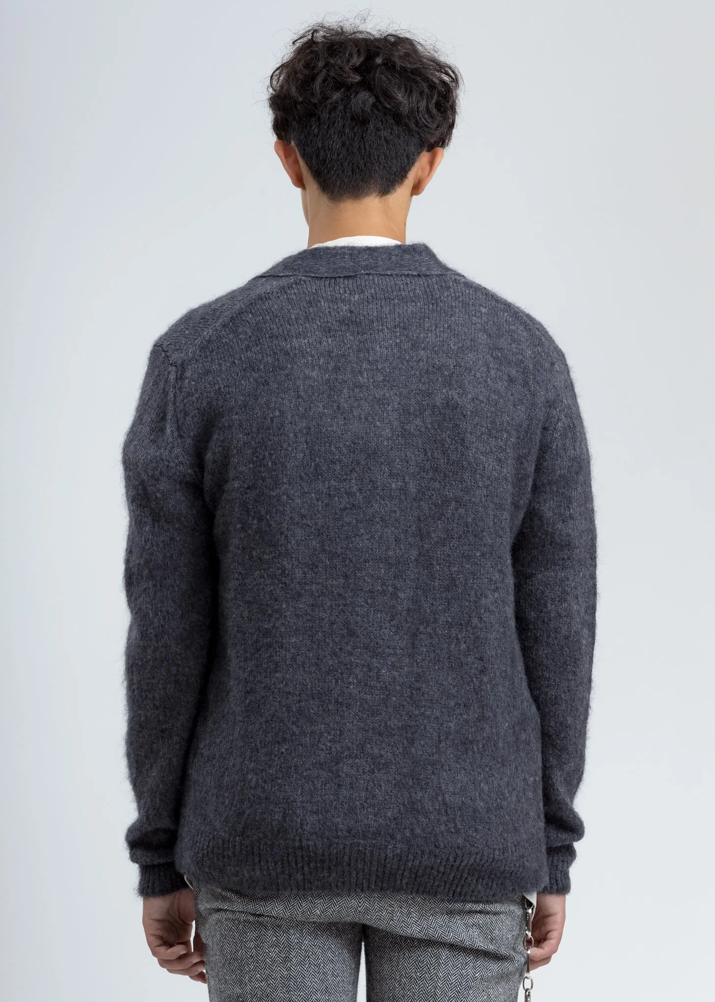 Grey Mohair Cardigan
