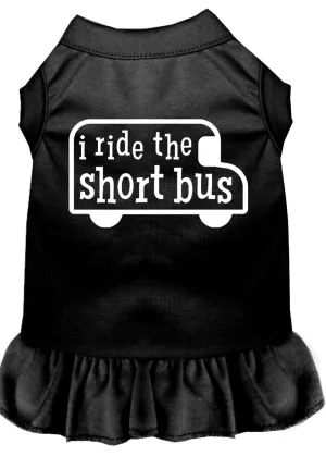 I Ride The Short Bus Screen Print Dress Black Xs