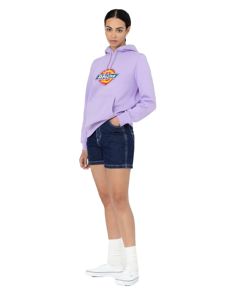 Icon Logo Hoodie in Purple Rose