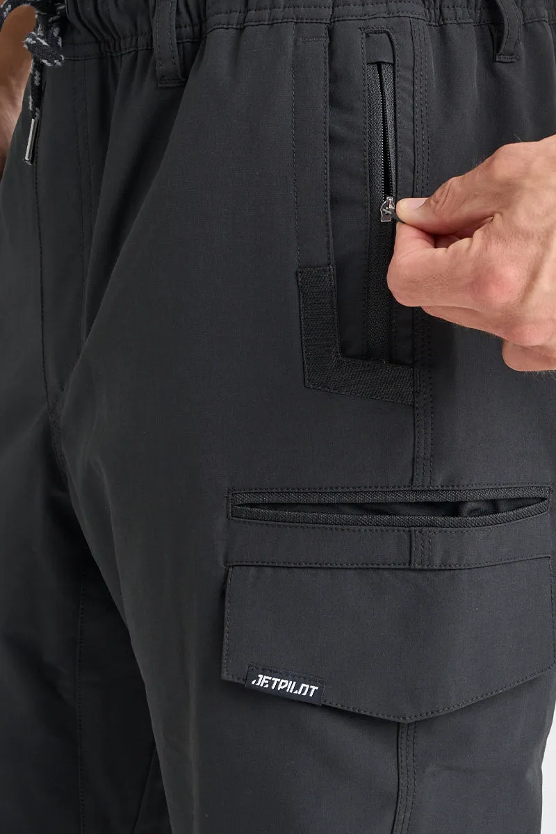 Jet-Lite Hybrid Elastic Waist Cuff Pant - Black