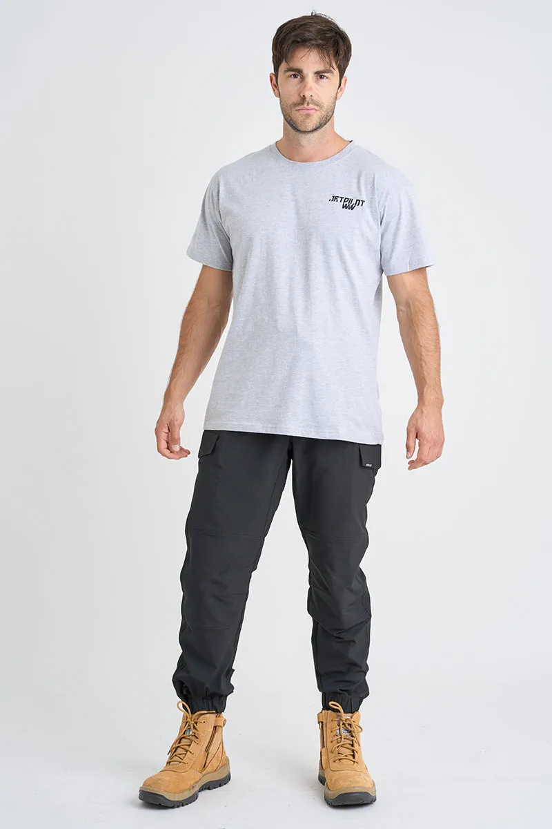 Jet-Lite Hybrid Elastic Waist Cuff Pant - Black