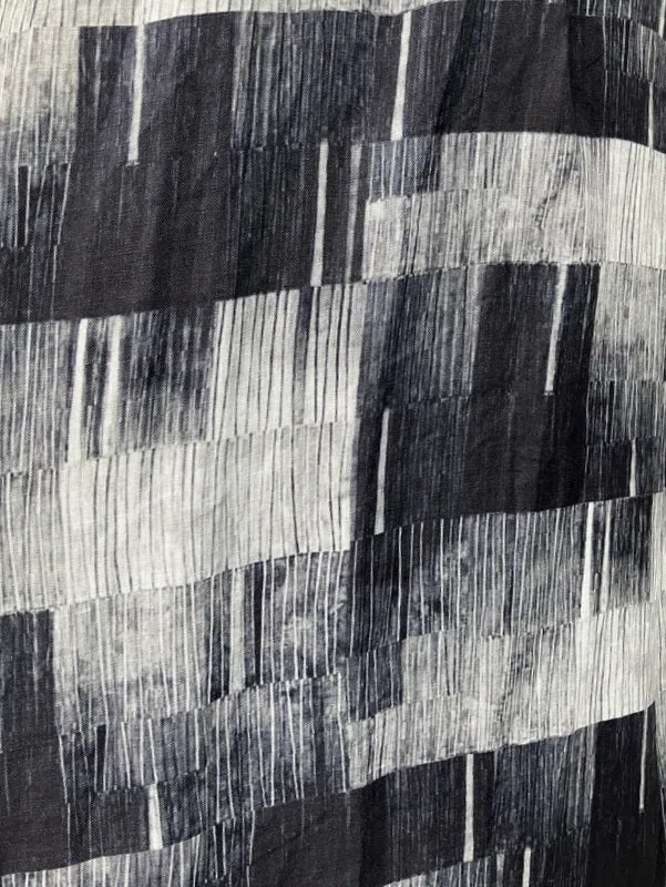 Jiva 50's Dress - Abstract Black/ White Print - Ramie