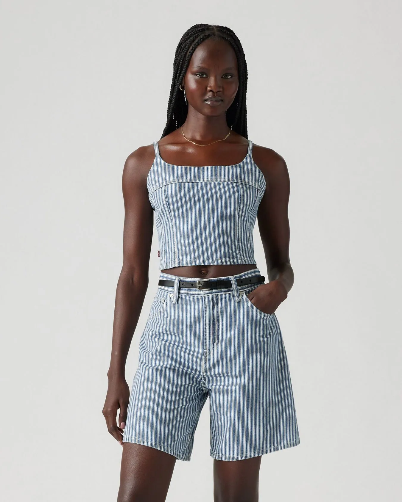 Levi's® Womens Jadine Cami Tank Top - Mischa Stripe Denim