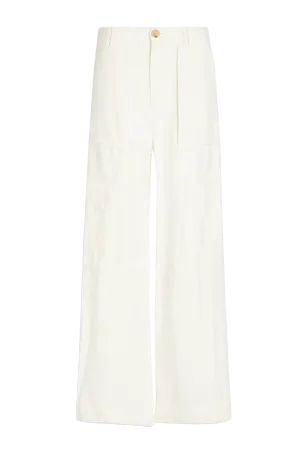 Linen-Blend Cargo Pants