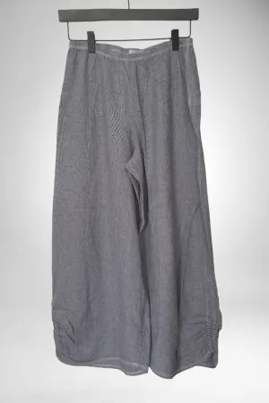 Linen Blend Rouched Pant (L, XL)