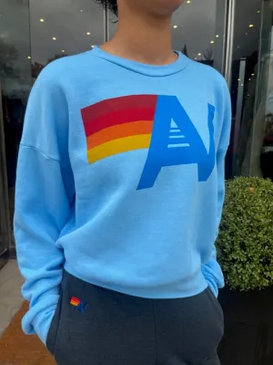 Logo Crew Relaxed Sweatshirt- Sky