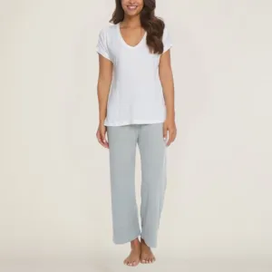 Malibu Collection Women's Modal Boxy V-Neck Tee