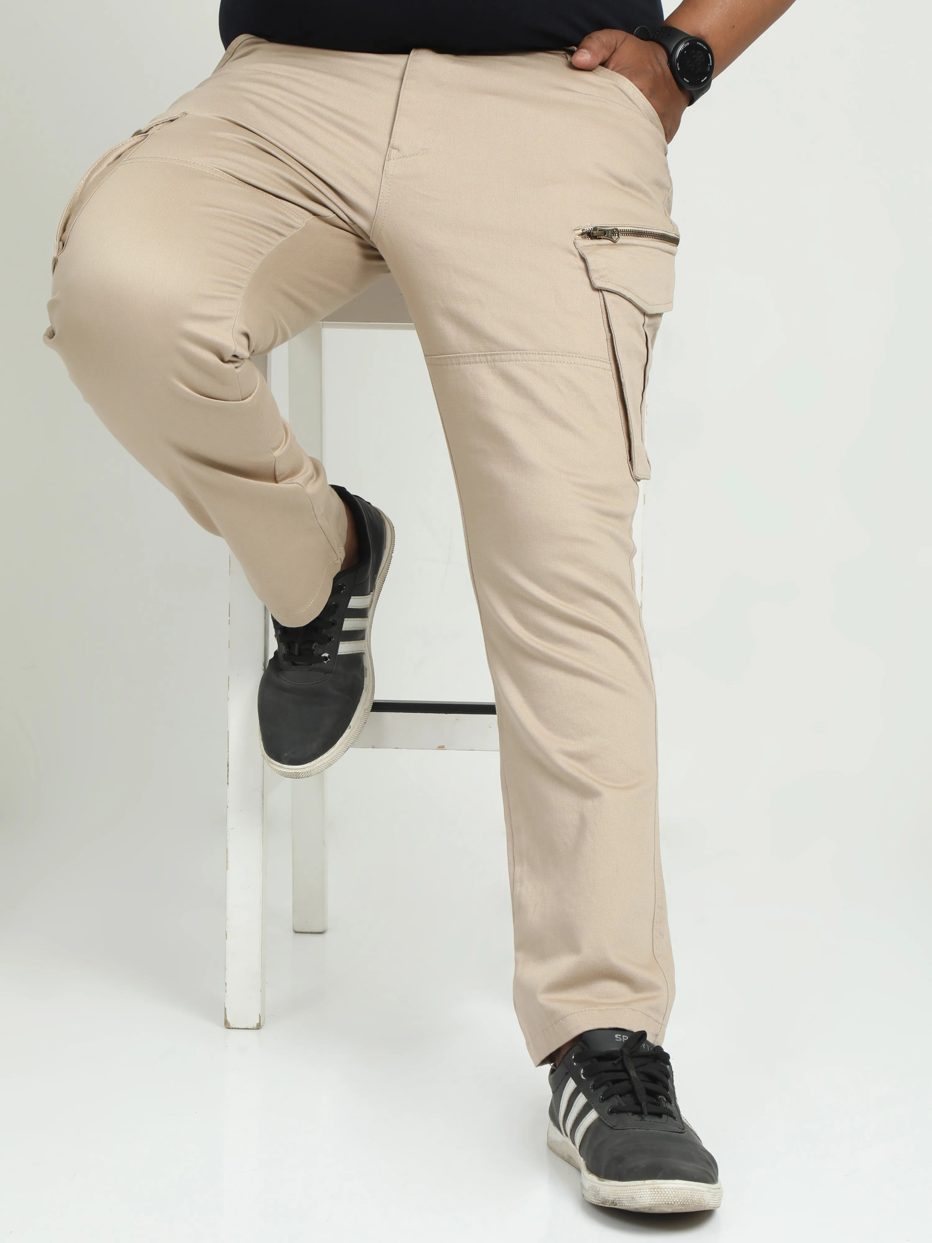 Men Plus Vintage Utility Cargo-Khaki