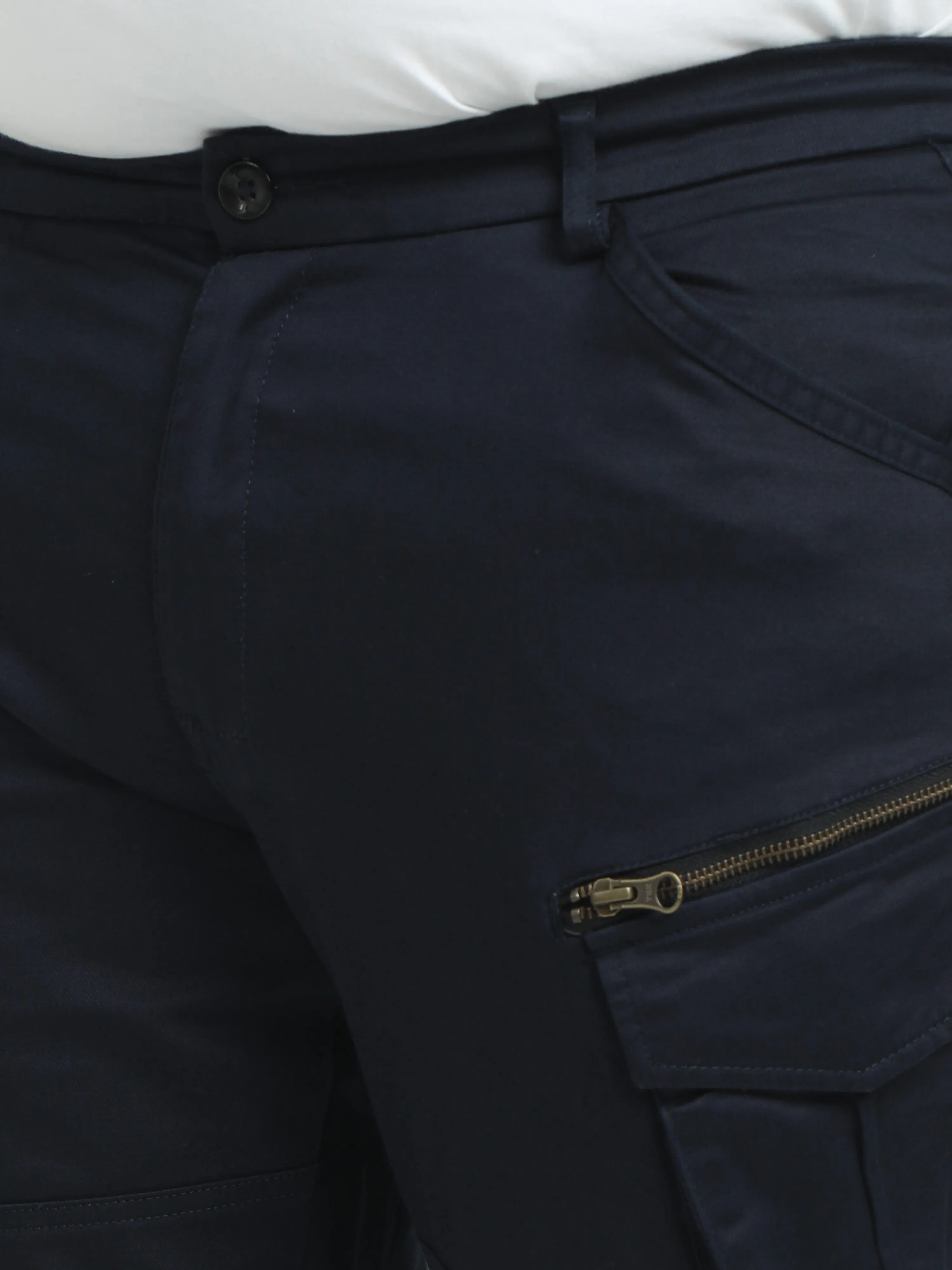 Men Plus Vintage Utility Cargo-Navy