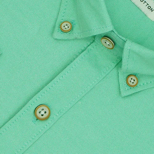 Men's 100% Cotton Plain Solid Full Sleeves Shirt (Turquoise)