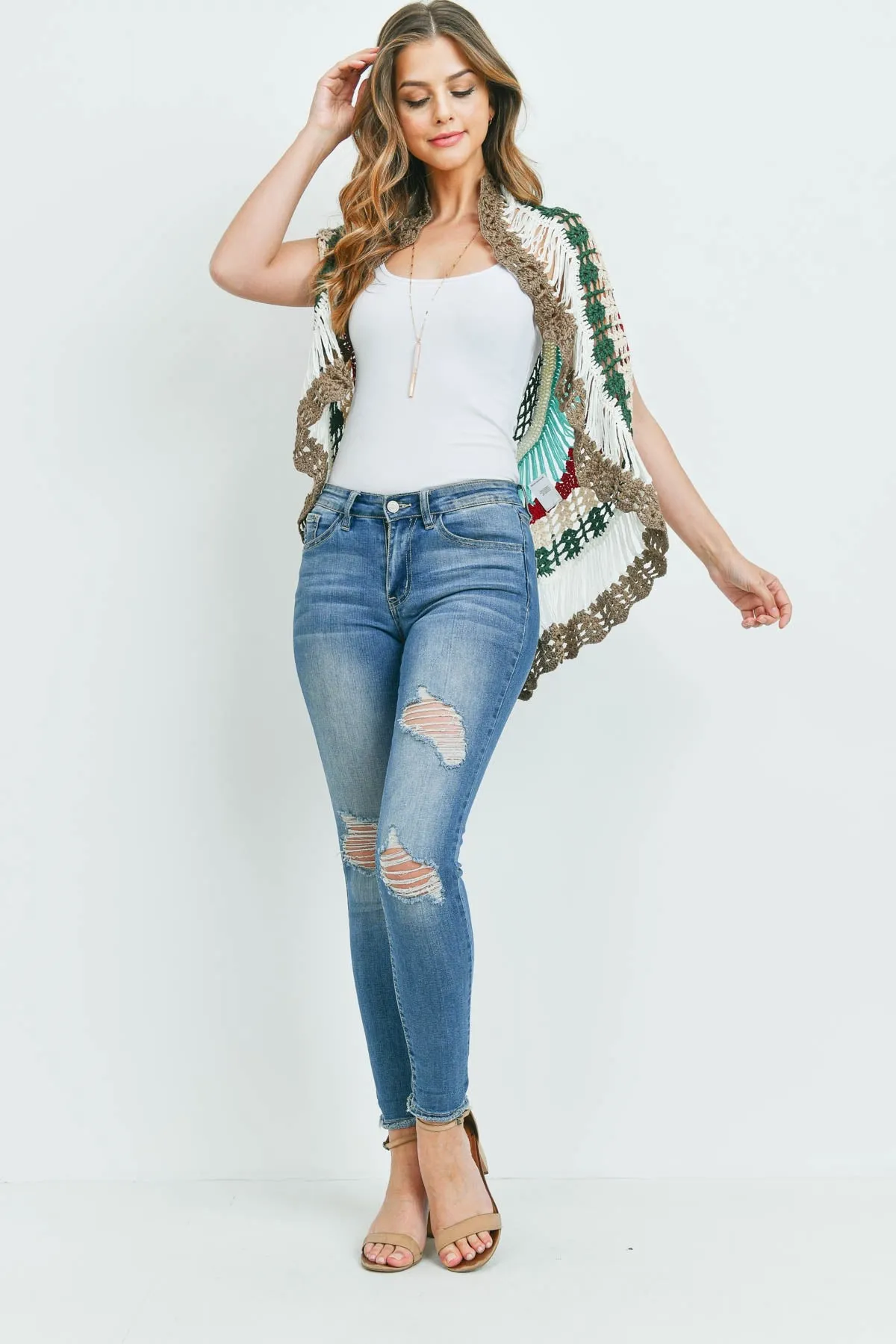 MOCHA AQUA CARDIGAN