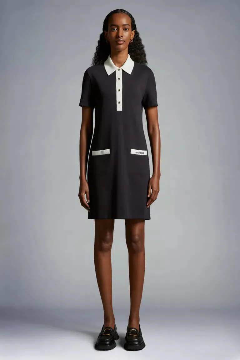 MONCLER POLO DRESS DARK BLUE
