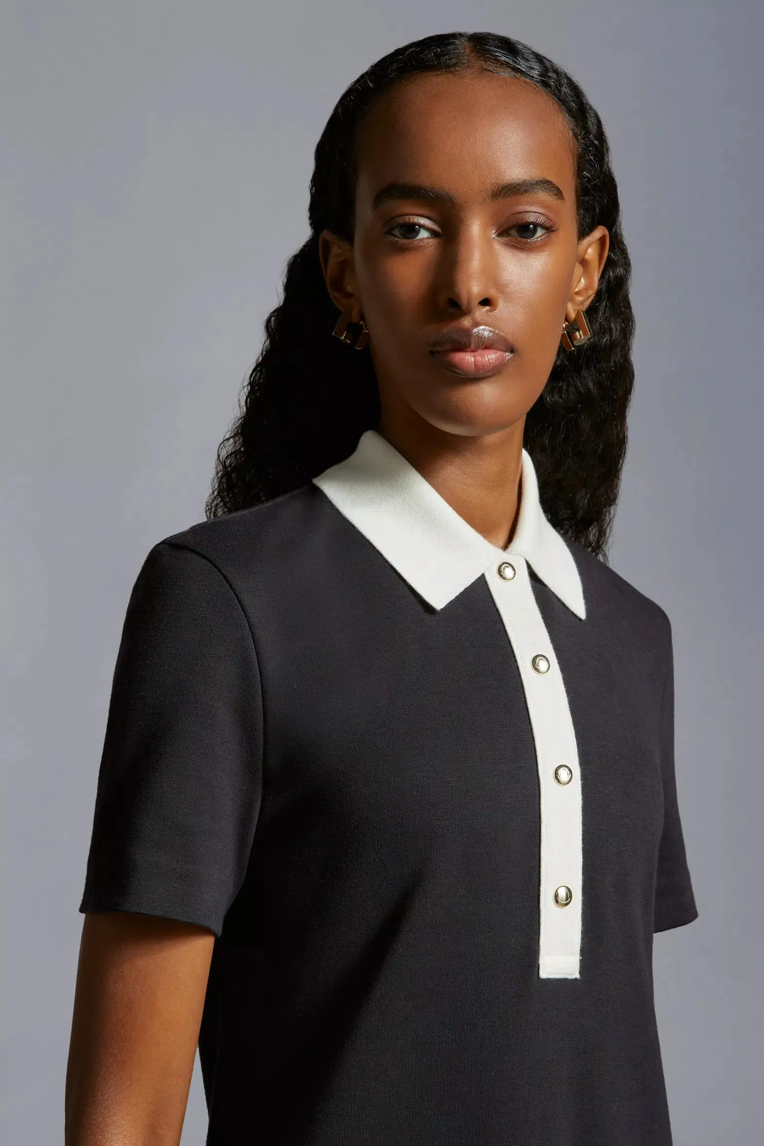 MONCLER POLO DRESS DARK BLUE