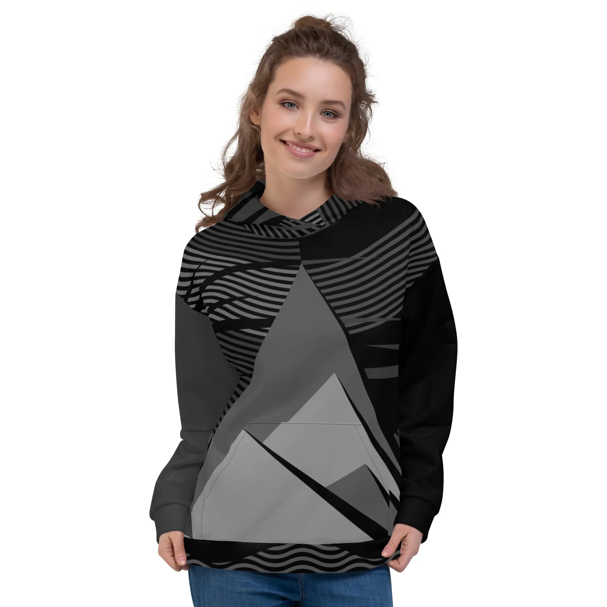 Mountain in black & white - Hoodie