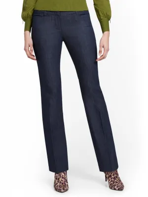 Navy Straight-Leg Pant