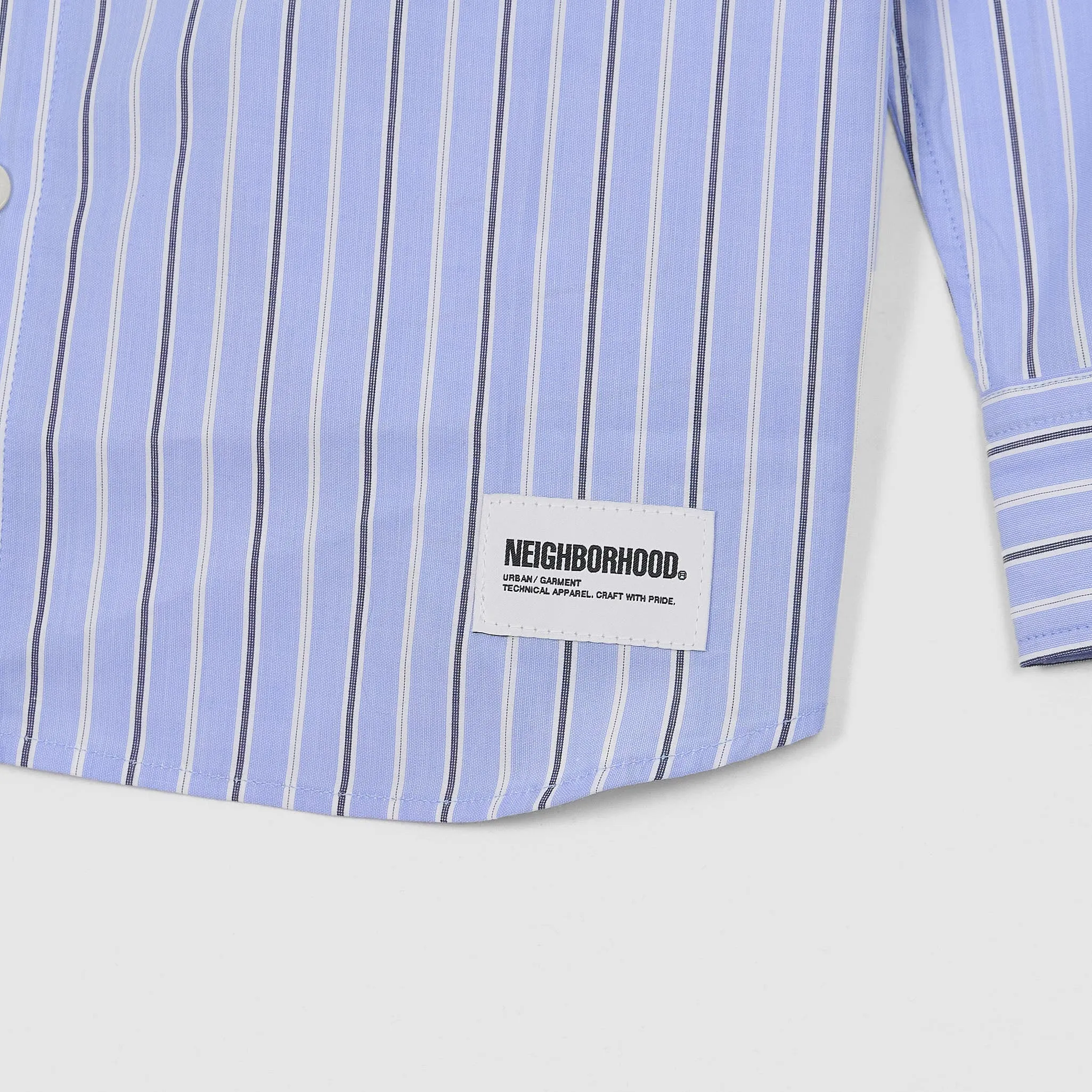Neighborhood Embroidered Striped Long Sleeve Classic Shirt