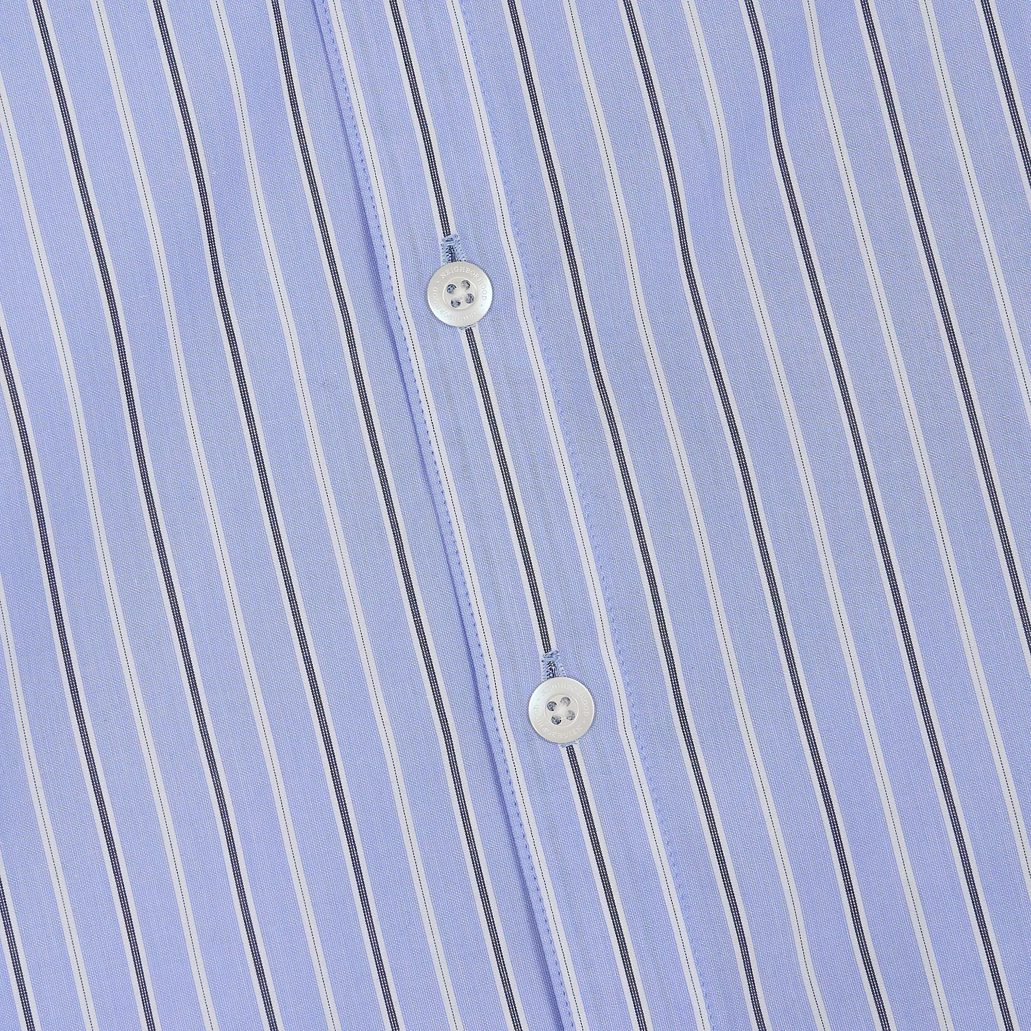 Neighborhood Embroidered Striped Long Sleeve Classic Shirt
