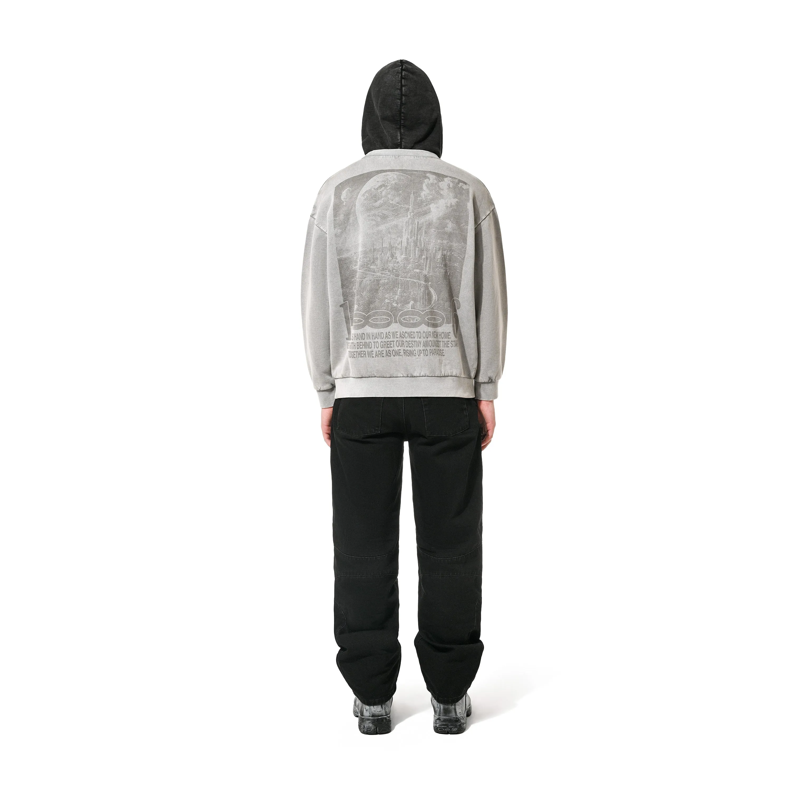 NEW WORLD HYBRID HOODIE- GREY