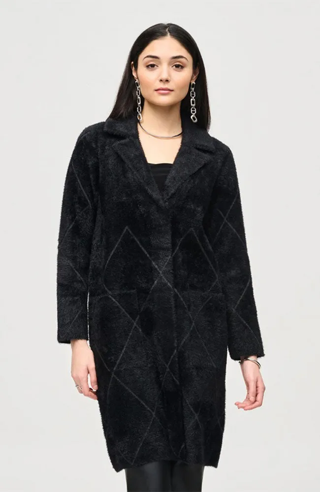 Notched Collar Coat in Black