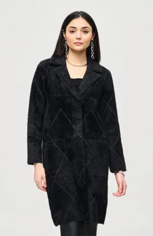 Notched Collar Coat in Black