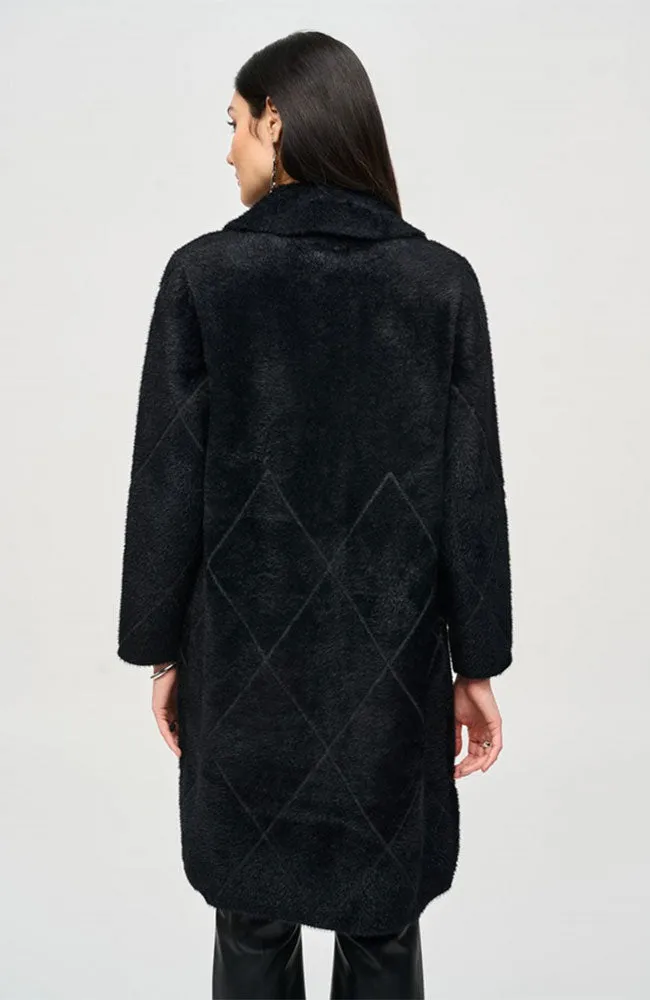 Notched Collar Coat in Black