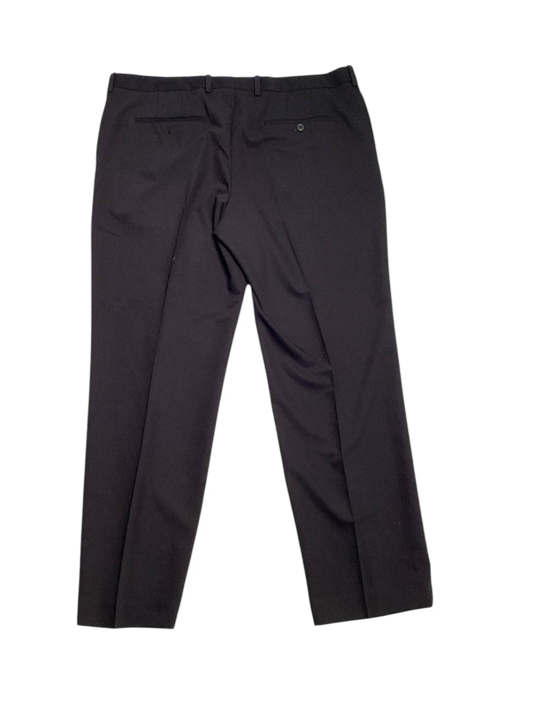 Perry Ellis Portfolio Mens Modern fit Dress Pants Pants 38 / 30 Black Solid