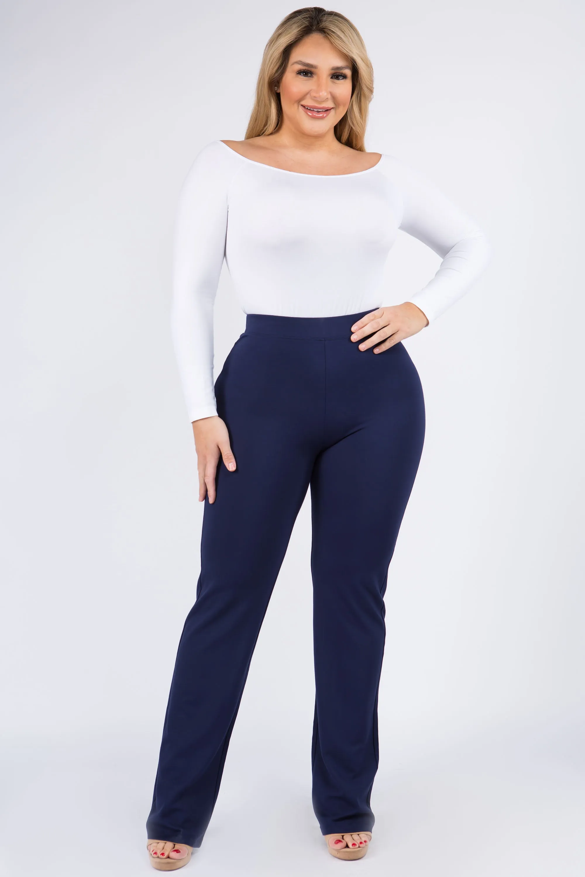 Plus Size Women's High-Rise Flare Bootcut Pants