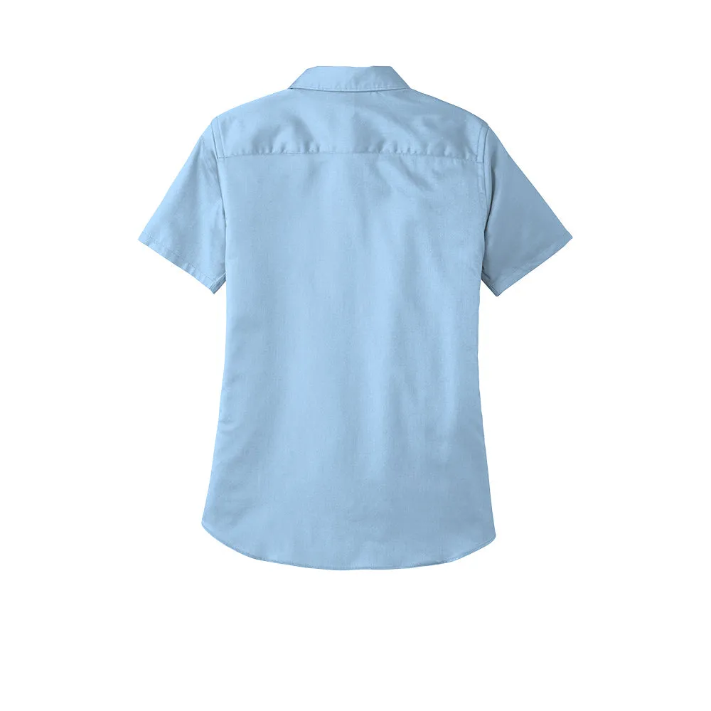 Port Authority® Women's Short Sleeve SuperPro React ™ Twill Shirt - Cloud Blue