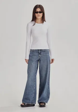 *PREORDER* BASE RIB LS, WHITE