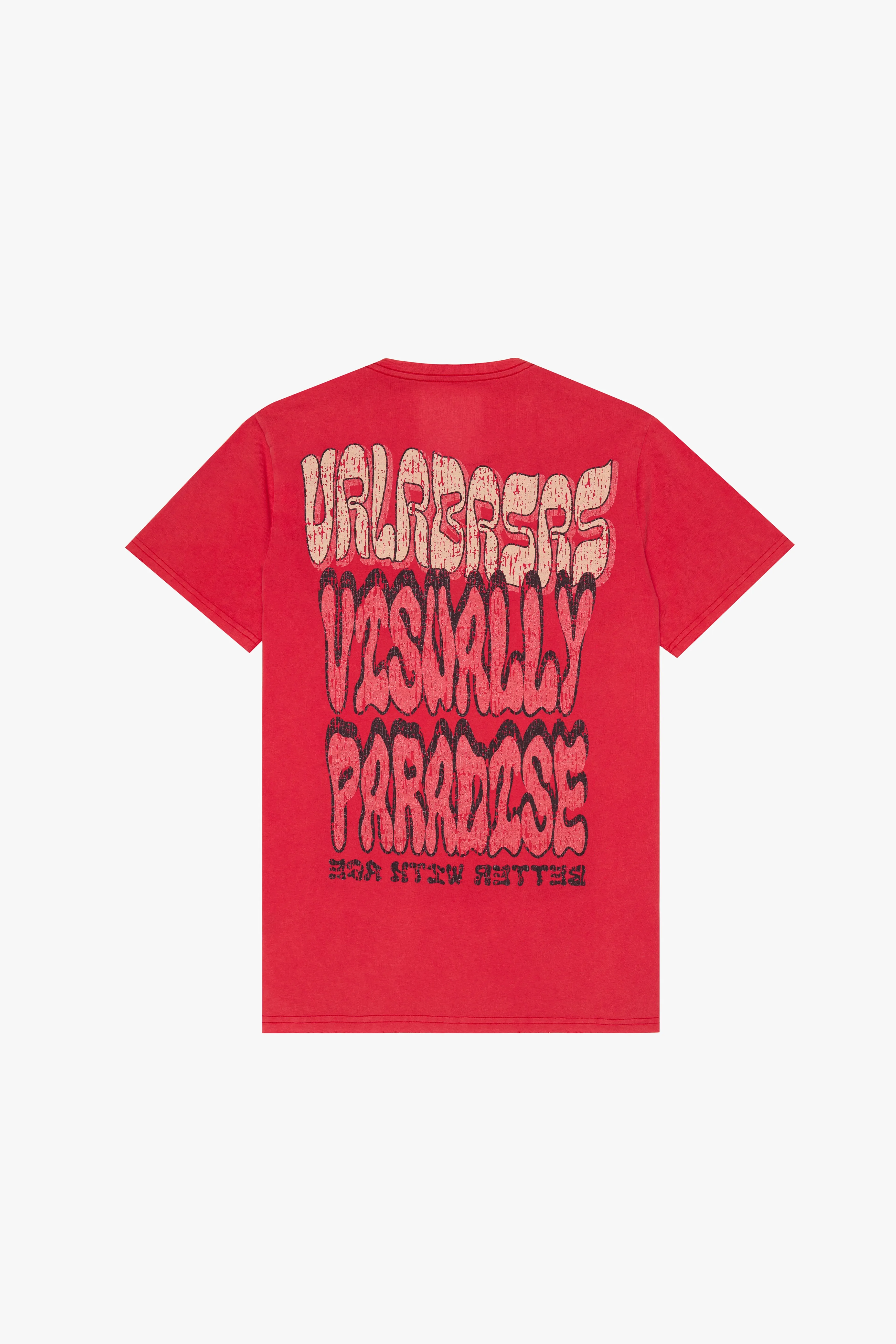 "V PARADISE" VINTAGE RED TEE