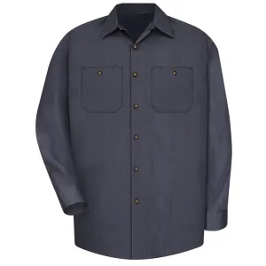 Red Kap Red Kap® Men’s Long-Sleeve Work Shirt  SP14 - Blue / Charcoal Microcheck