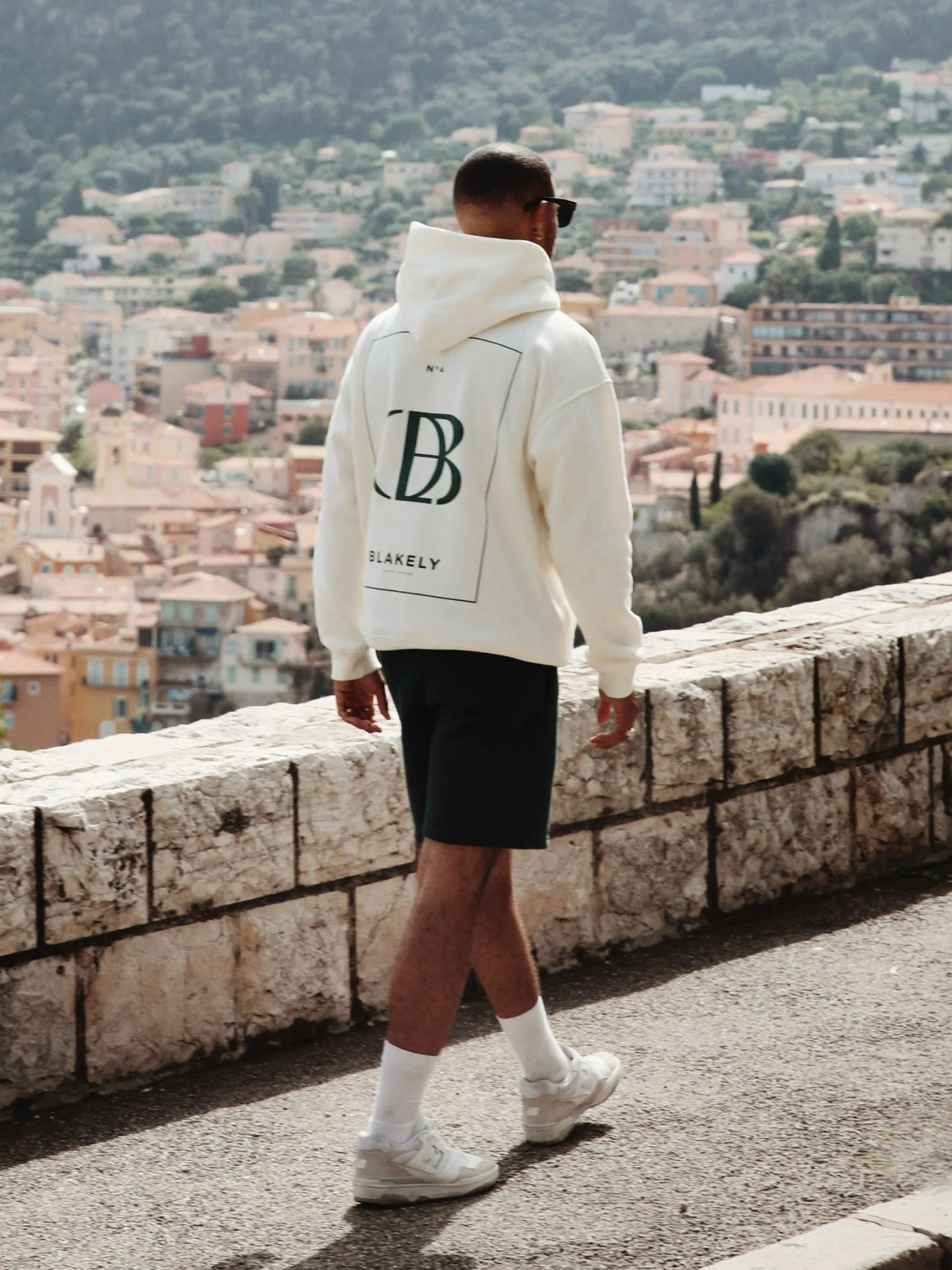 Riviera Initial Relaxed Hoodie - Off White