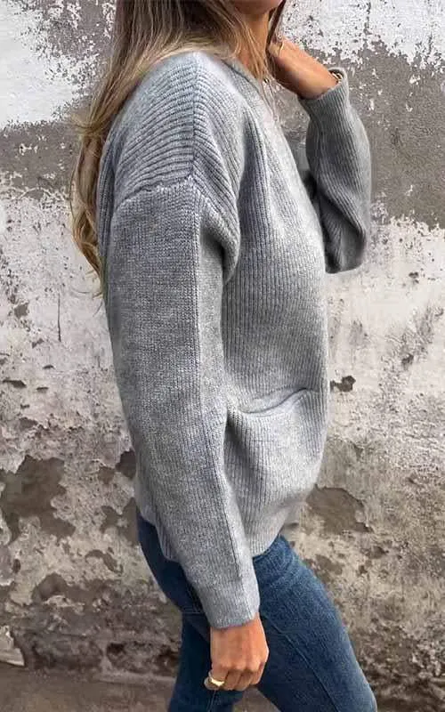 SARIA - Zip-Up Knit Cardigan