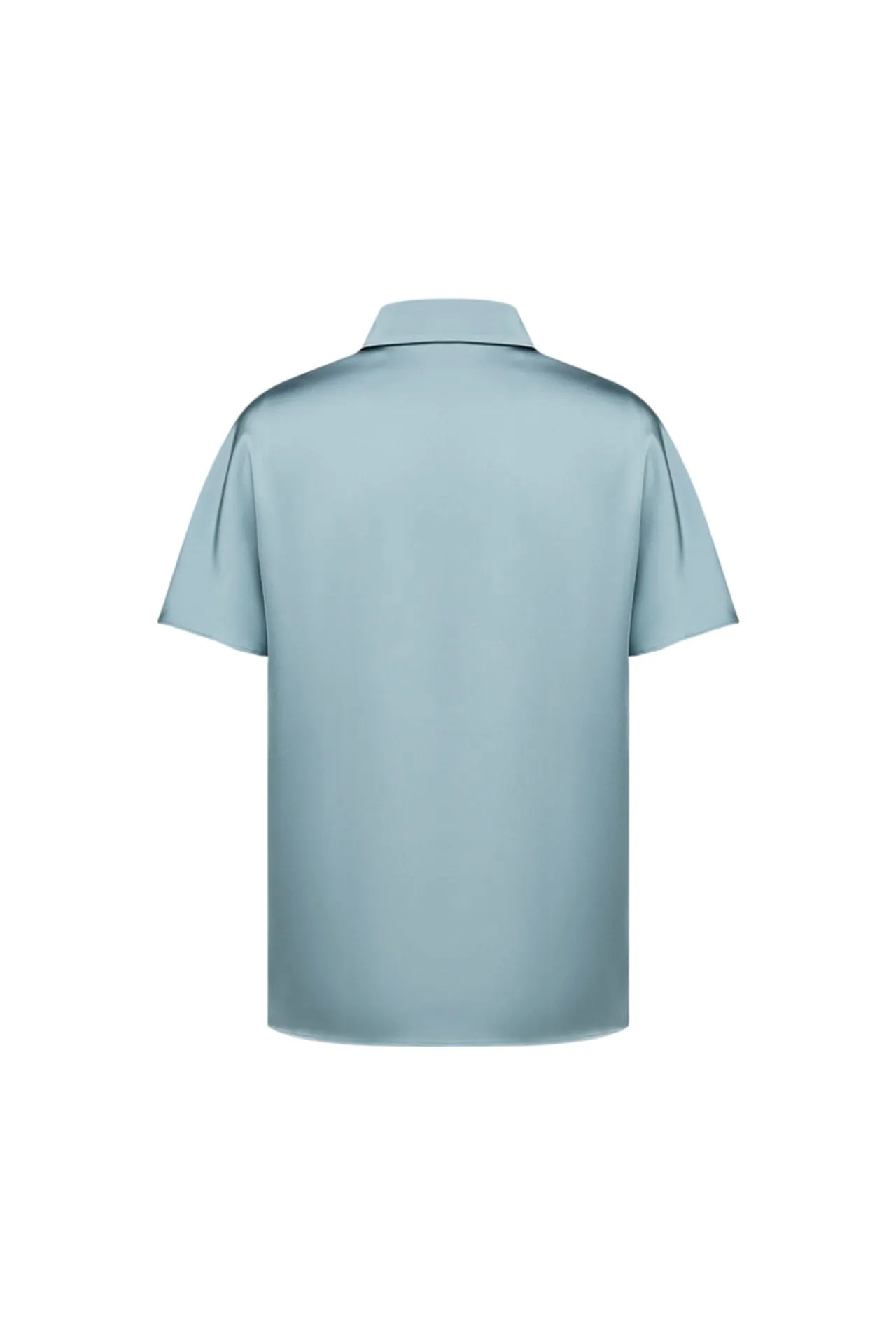 Satin Diamond Shape Cap Sleeve Blouse