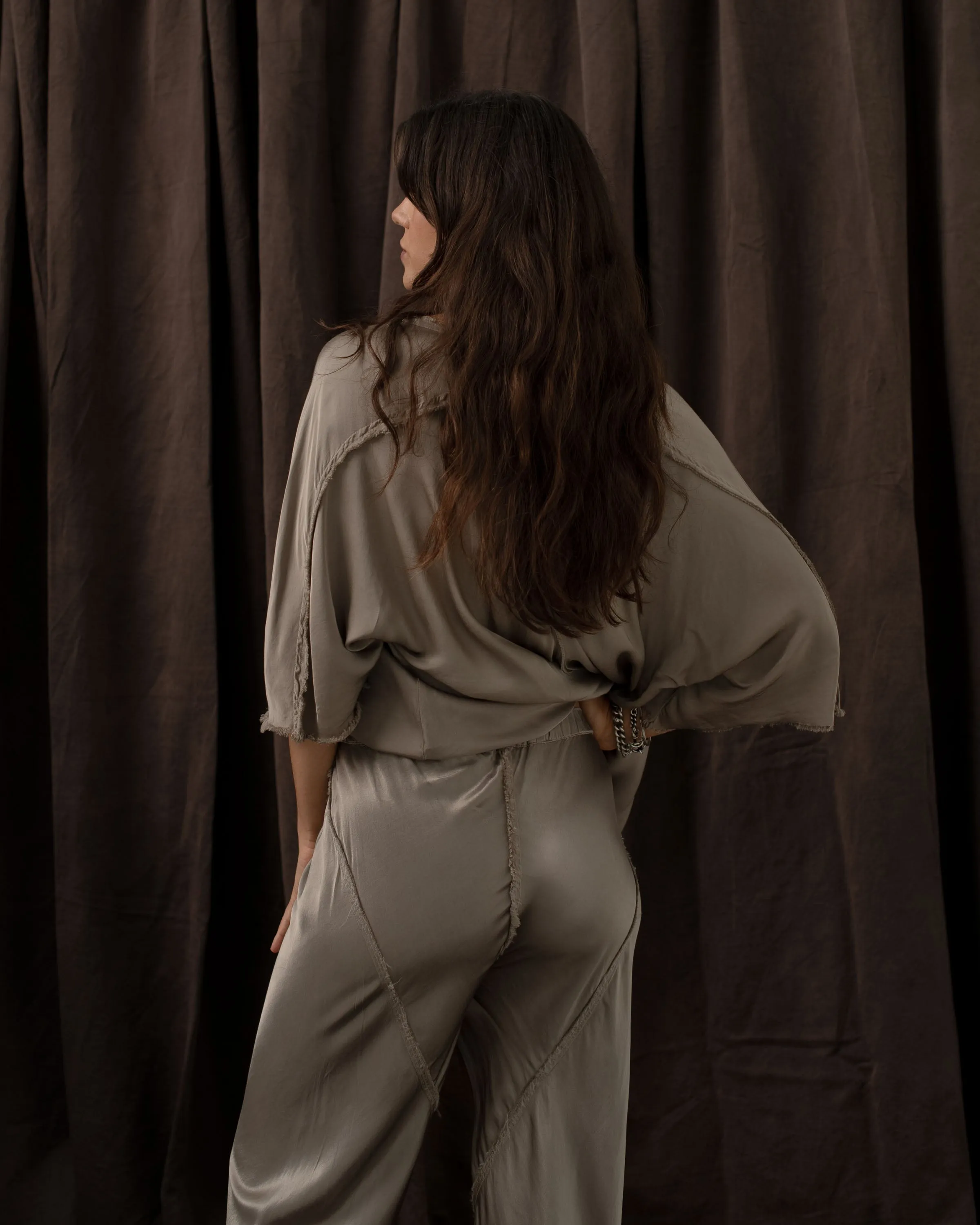 Short Milano Pants Rayon Pewter