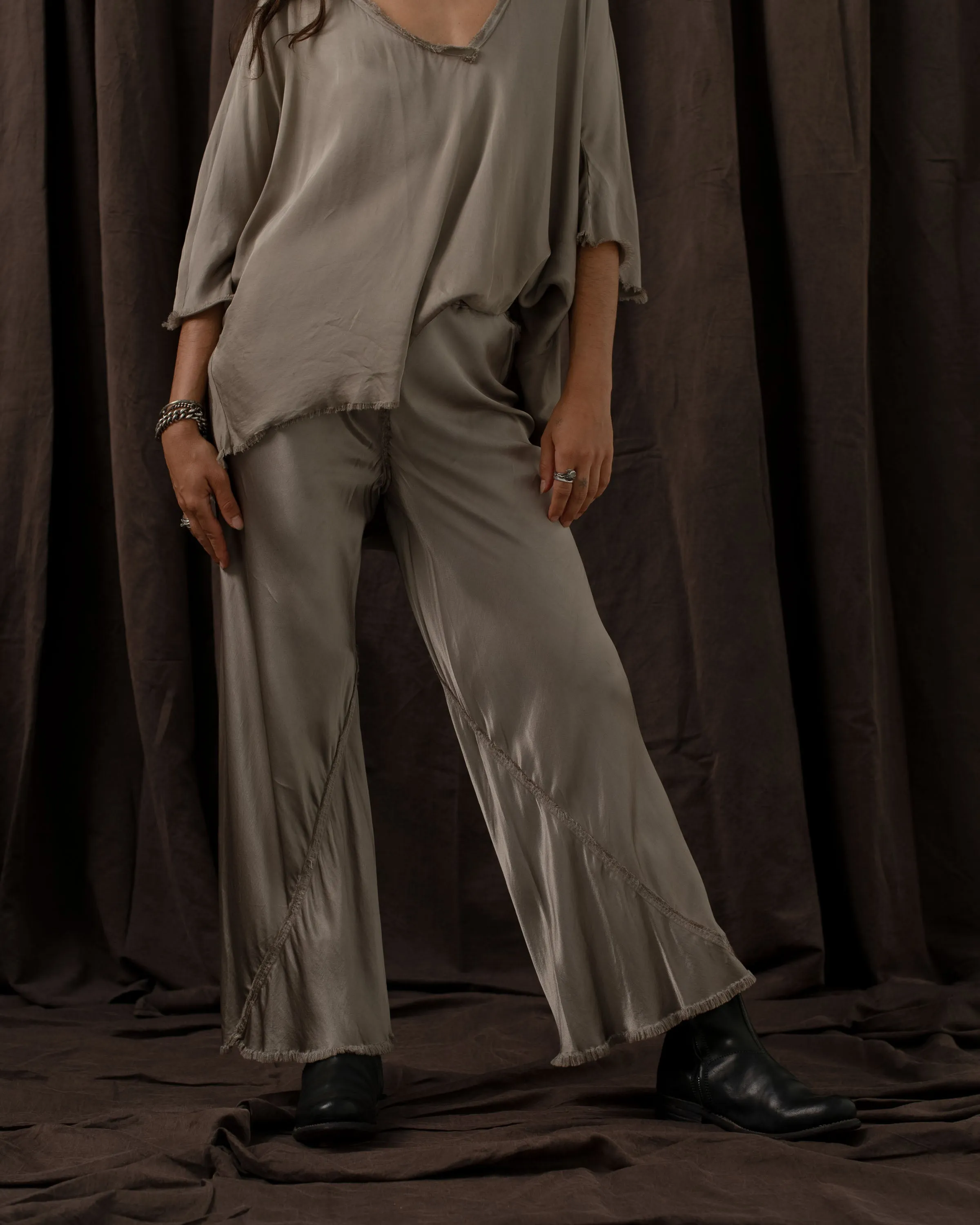 Short Milano Pants Rayon Pewter