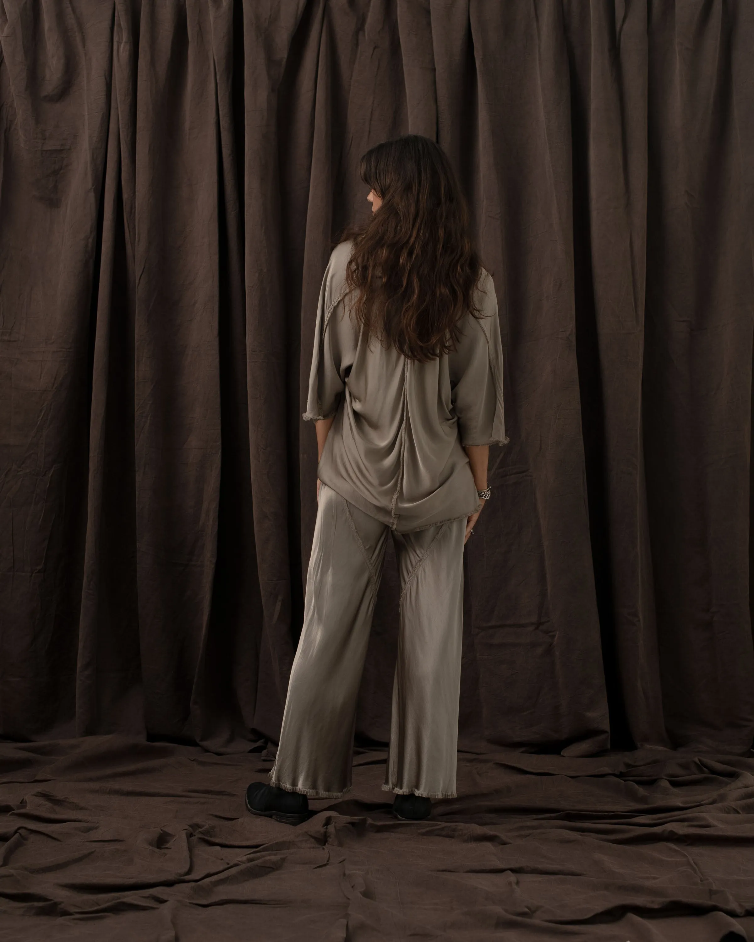 Short Milano Pants Rayon Pewter