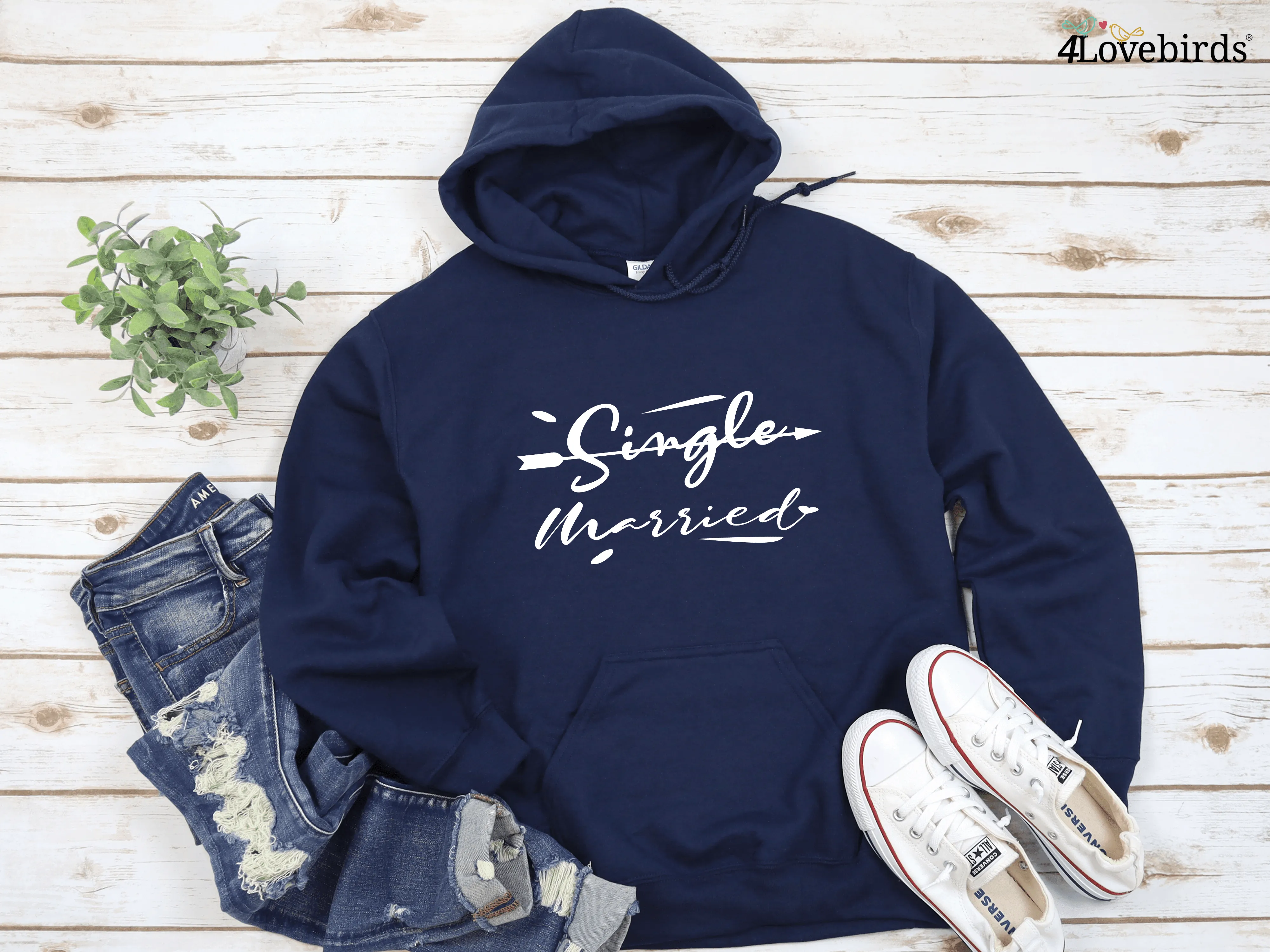 Single Married Hoodies, Girlfriend Seatshirt, Boyfriend Shirt, Matching Couples Shirts, Wedding Shirts, Engagement Unisex Long sleeve