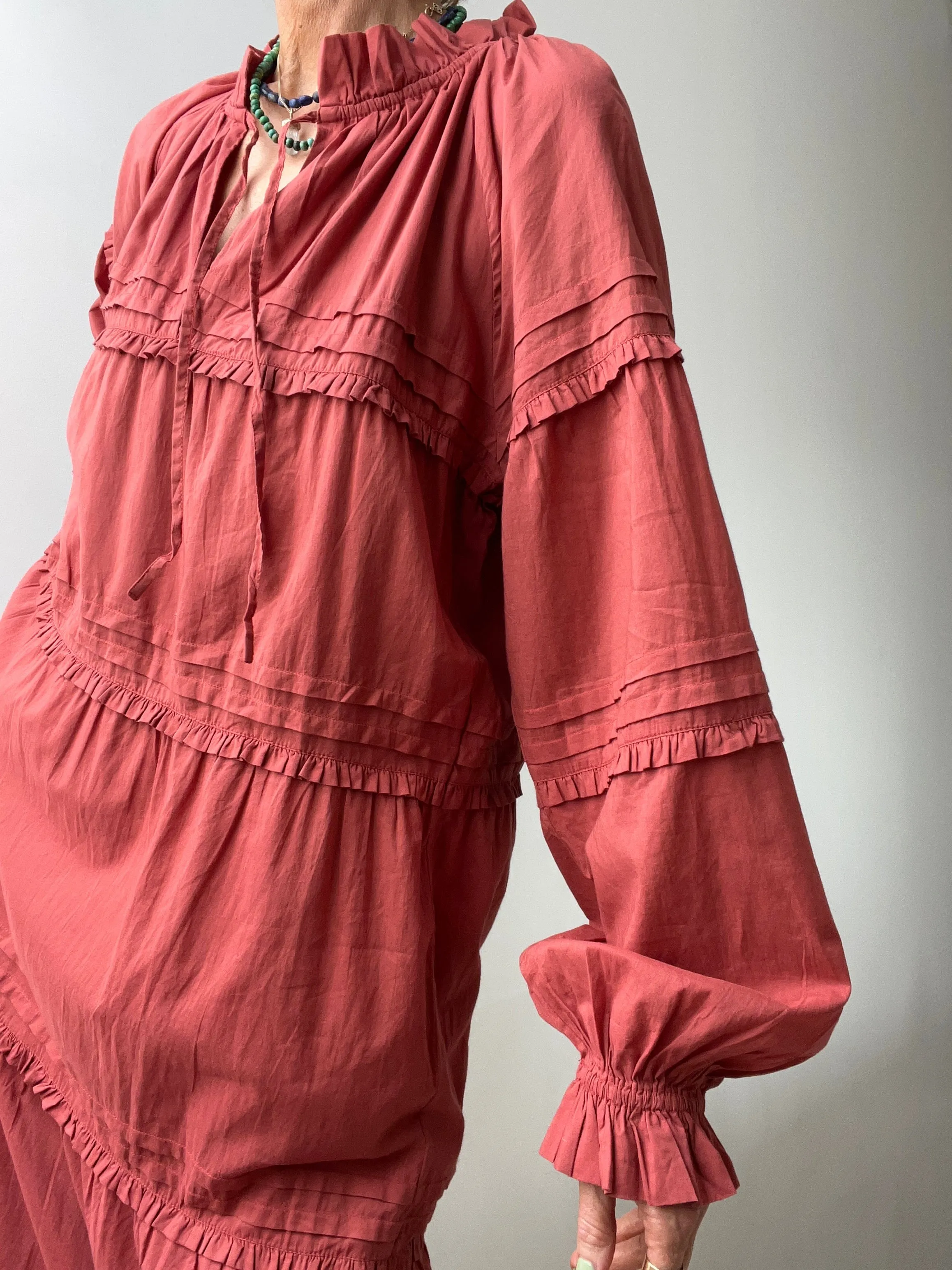 Skall Studio Aster Dress Terracotta