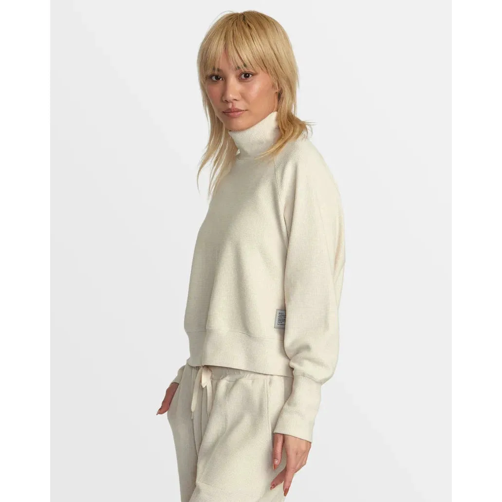 Sofie Waffle Mock Neck Sweater - RVCA