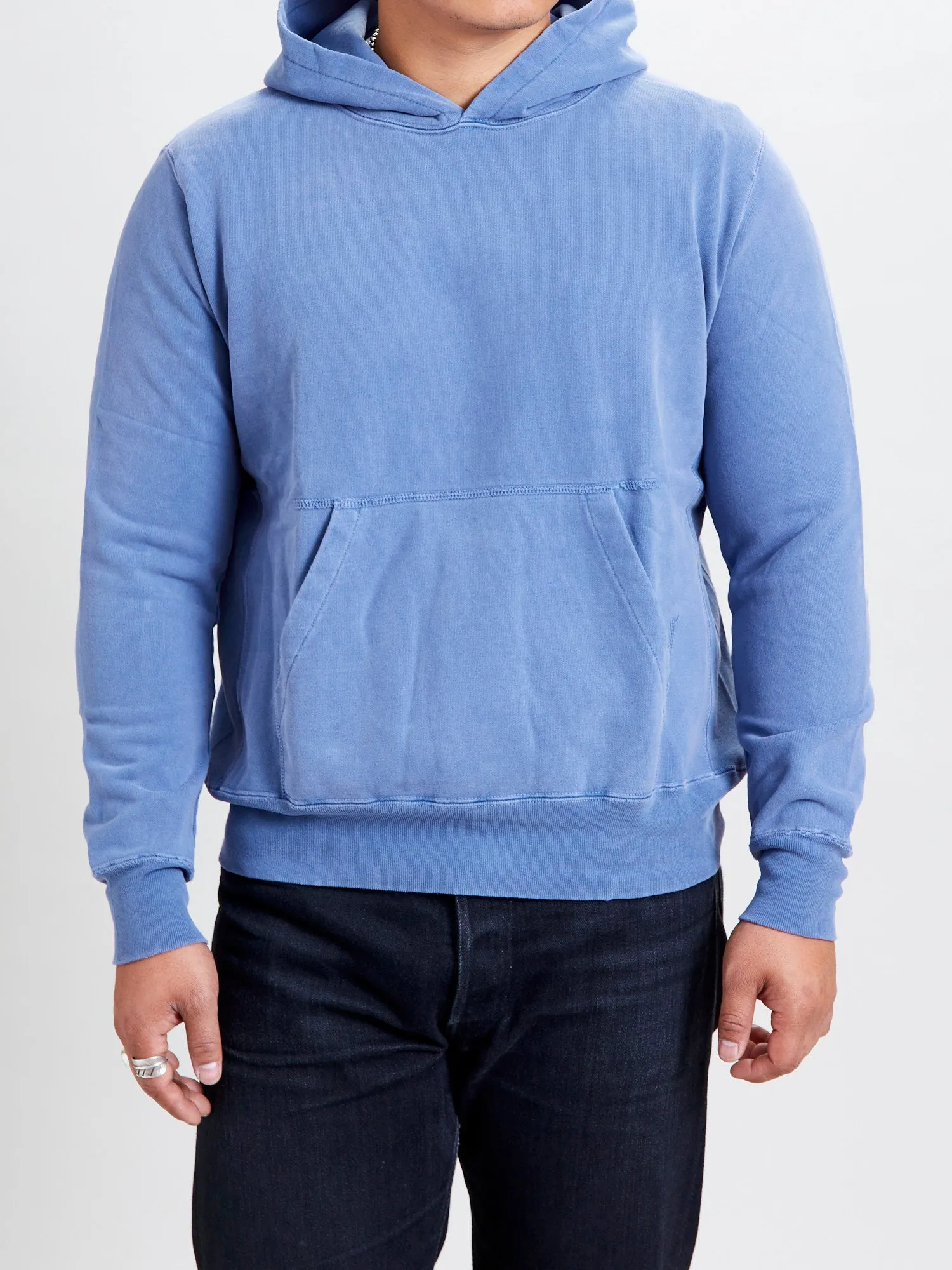 Special Finish Pullover Hoodie in Blue