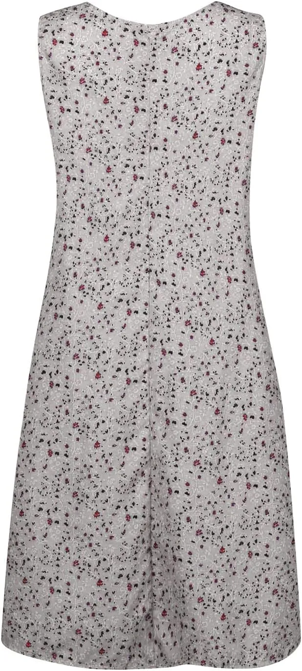 Sun Dresses Women Tank Top Dress Casual Summer Vacation Dress Short Dress Sleeveless Fashion Floral Dress with Pockets