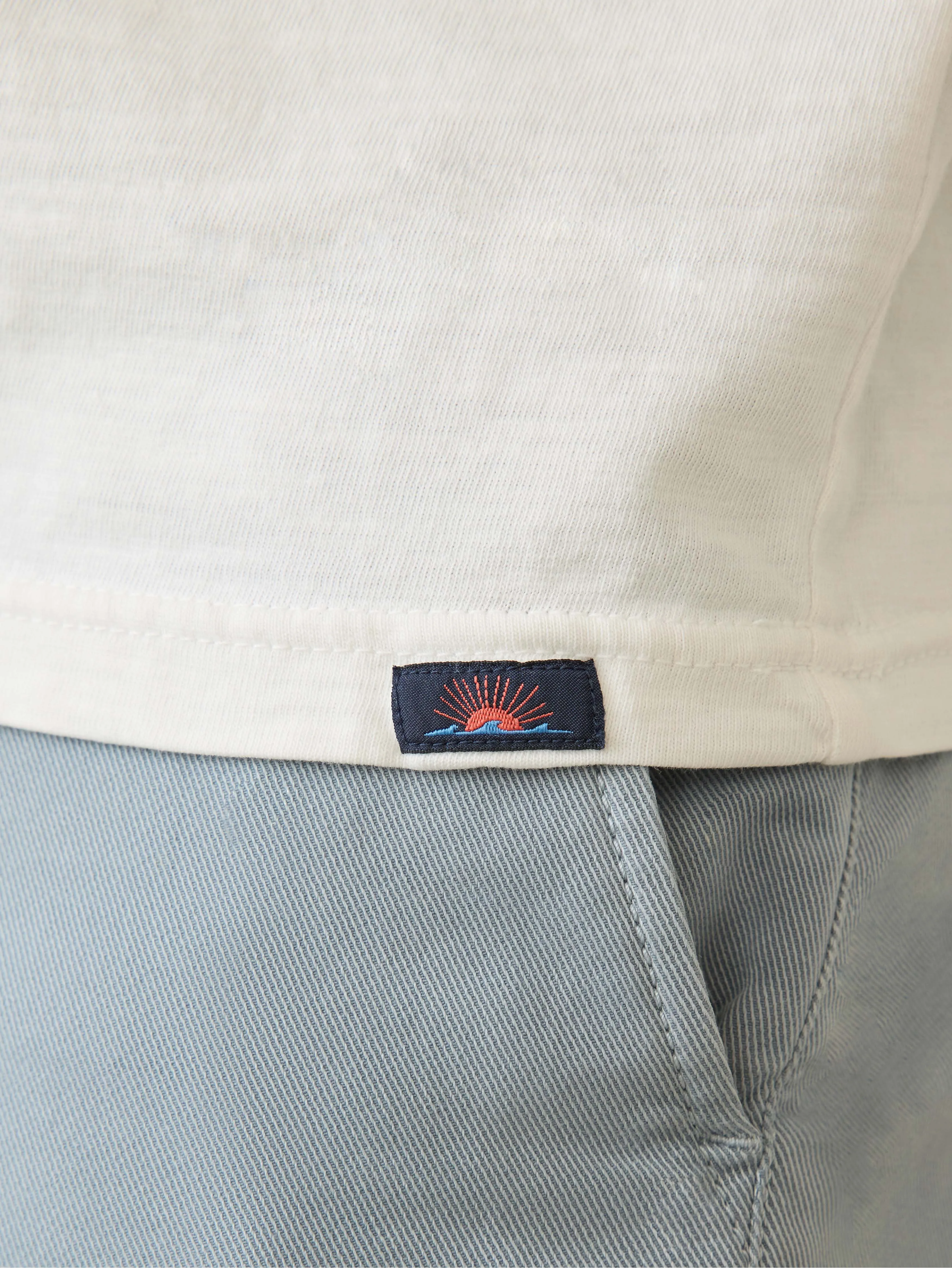 Sunwashed Regenerative Cotton Pocket Tee - White
