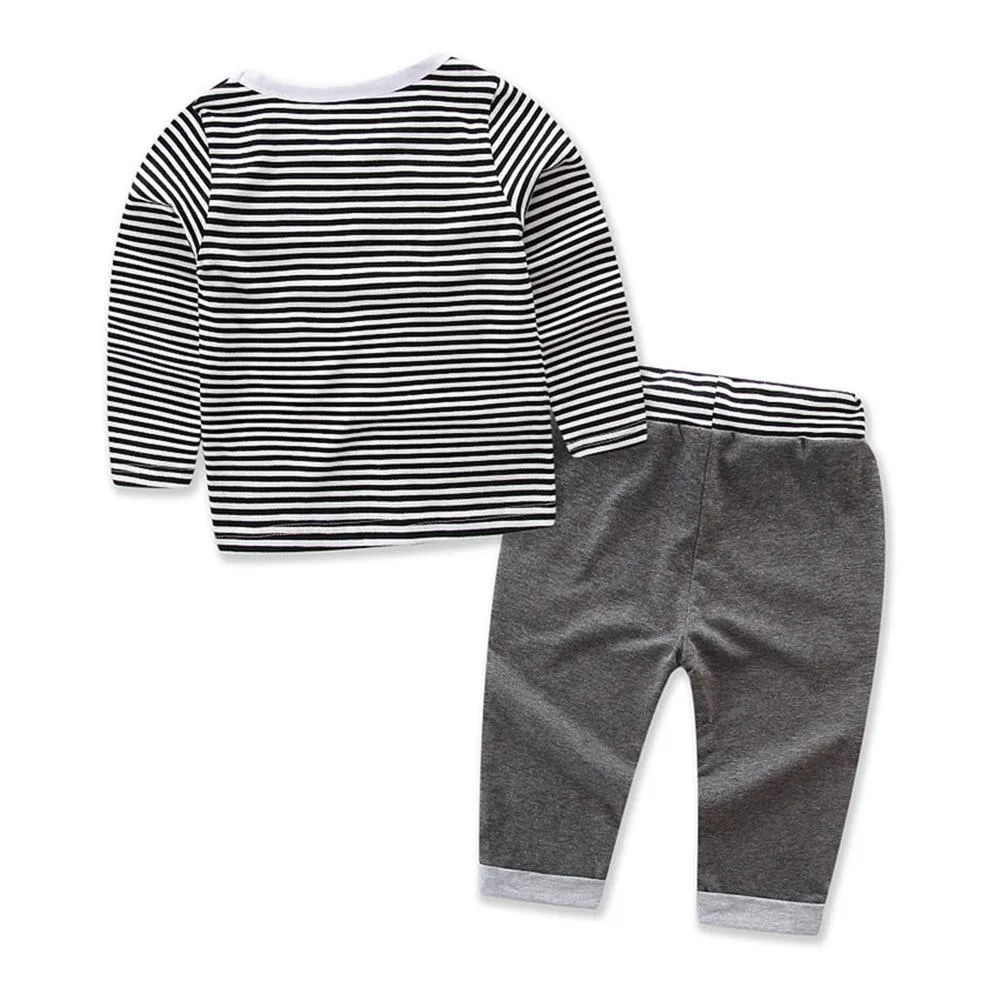 Toddler Boys Striped Long Sleeve Top & Pants Wholesale Childrens Clothing
